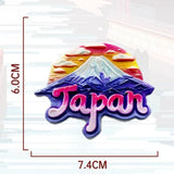 Asia Japan Resin 3D Fridge Magnets Tourism Souvenir Refrigerator Sticker Handicraft Gift Decoration