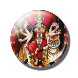 Lakshmi Gold 30 MM Fridge Magnet Shiva Amulet India Goddess of Wealth Glass Dome Magnetic Refrigerator Stickers Home Decoration