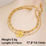 Dawapara Aum Om Ohm Sanskrit Symbol Anklets Bracelet Hindu Yoga Ankle Chain Bracelets Stainless Steel Spiritual Jewelry