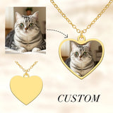 COOLTIME Custom Picture Necklace Stainless Steel Personalized Custom Print Photo Pendant Necklace Jewelry for Women Men