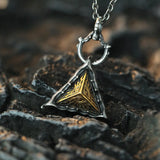 Original Van Gogh sunflower sunflower men's necklace high sense pendant nautical compass retro fashion trend pendant gift.