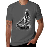 Majestic lord Shiva in Eternal meditation - Black and white T-Shirt custom shirt tops anime summer tops luxury clothes men