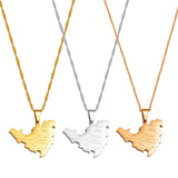 Anniyo Sint Maarten and Saint-Martin Island Map Pendant Necklaces Saint Martin SXM Jewelry @247621