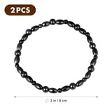 2Pcs Magnetic Anklet Bracelet Elastic Foot Chain Natural Stones for Women Men Gifts Versatile Fashion Accessories