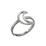 fashion Stainless Steel U Shape Geometric rings for women Simple Horse Shoe adjustable open rings Jewelry gifts 2024	Fashion Sta