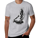Majestic lord Shiva in Eternal meditation - Black and white T-Shirt custom shirt tops anime summer tops luxury clothes men