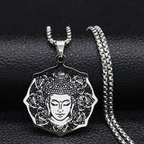 Black Enamel Stainless Steel Shiva Parvati Ganesha Indian Art Hindu God Figure Religious Necklaces Pendants Jewelry N3224S02
