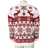 2025 Winter Women's Christmas Sweater Elk Print Knitted Jumpers Full Sleeve O Neck Casual Loose Knitwear Pullover Tops Xmas Look