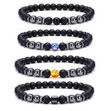 Anti-Swelling Black Obsidian Anklet Bracelet Treatment  Adjustable Weight Loss Magnetic Therapy Magnet Anklet Bracelet Women Men