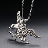 1pc Zinc Alloy Eagle Necklace Punk Style Metal Animal Necklace Fashion Men Women Jewelry Amulet Statement Jewelry Party Gift