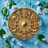 8in 2D Flat Prosperity Badge Gossip Lucky Feng Shui Wooden Board Mystic Eastern Power Office Decoration Props  Photoshoots Gifts