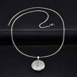 Vnox Stainless Steel Free Photo Custom Necklace For Women Men,Can Open Round Photo Box Pendent,Jewelry Gifts To Husband Wife