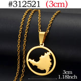 Anniyo Sint Maarten and Saint-Martin Island Pendant Necklaces for Women Men Saint Martin SXM Jewellery Stainless Steel #312421