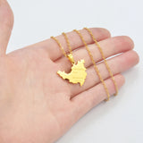 Anniyo Sint Maarten and Saint-Martin Island Pendant Necklaces for Women Men Saint Martin SXM Jewelry Stainless Steel #310001