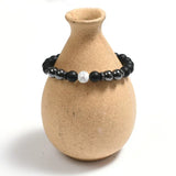 Anti-Swelling Black Obsidian Anklet Bracelet Treatment  Adjustable Weight Loss Magnetic Therapy Magnet Anklet Bracelet Women Men