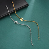 Stainless Steel Bracelet for Men Women Hindu Symbol Pendant Bracelet Simple Fashion Jewelry for Birthday Party Gift