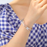 Name Custom Bangle Personalized Bracelet Family Cuff Kid Boy Gift For Men Father Women Couple Gold Color Stainless Steel Jewelry