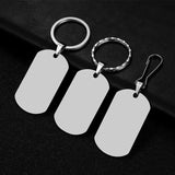 Custom Laser Engrave Photo Text Tag Key Chain Stainless Steel Personalized Name Date Key Ring  Anniversary Gift Daily Jewellery
