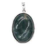 Natural Crystal Oval Shape Stone Pendants For Women Amethyst Rose Quartz Lapis Lazuli Labradorite Gemstone Pendant Jewellery