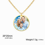 Sipuris Custom Photo Picture Necklace Stainless Steel Personalized Medallion Memory Pendant Necklace Jewelry Weddings Gifts