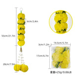 Marigold Flower Halloween Garland Mexican Day Of The Dead Party Decor Plastic Artificial Flowers Indian Diwali Festival Wreath
