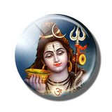 Lakshmi Gold 30 MM Fridge Magnet Shiva Amulet India Goddess of Wealth Glass Dome Magnetic Refrigerator Stickers Home Decoration
