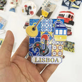 3d resin Fridge magnets Portugal Lisboa Tourism Souvenirs Magnetic Refrigerator Stickers For Home Decoration