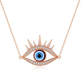 KALETINE Fashion Turkish Evil Eye Necklace Pendant 925 Sterling Silver Choker For Women Accessories Luck Friendship Jewelry Gift