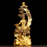 Copper Guanyin Bodhisattva Ornaments  Home Office Consecrated Buddha Statue Home Living Decor