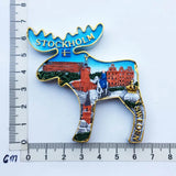 Europe Sweden 3D Fridge Magnets Tourism Souvenir Refrigerator Magnets Sticker Collection Handicraft Decoration Articles