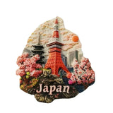 Asia Japan Resin 3D Fridge Magnets Tourism Souvenir Refrigerator Sticker Handicraft Gift Decoration