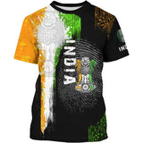 India Flag Print T-shirt Men's Clothing Crewneck Short Sleeve T Shirts 3D Print Elephant Pattern Street Fashion Trend New Tee