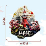 Asia Japan Resin 3D Fridge Magnets Tourism Souvenir Refrigerator Sticker Handicraft Gift Decoration