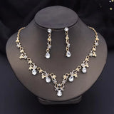 1 Set Of Fashionable Copper Inlaid Claw Chain Necklace, Earrings, Jewelry Set, Women's Wedding Banquet Party Daily Necessities