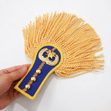 1 Pair Drum Horn Band Tassel Fringe Chain Shoulder Badge Applique Epaulet Clothing Uniform Party Performance Costume Accessories