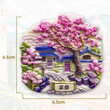 Asia Japan Resin 3D Fridge Magnets Tourism Souvenir Refrigerator Sticker Handicraft Gift Decoration