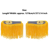 1 Pair Drum Horn Band Tassel Fringe Chain Shoulder Badge Applique Epaulet Clothing Uniform Party Performance Costume Accessories