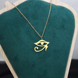 Hot Sale Stainless Steel Eye Of Horus Pendant Necklace For Retro Ancient Egypt Series Necklace For Women Girl Birthday Gift