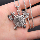 Trendy Retro Crow Prairie Wolf Double Sided Viking Tomahawk Pendant Necklace Charm Men's Necklace Metal Accessorie Party Jewelry