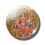 Lakshmi Gold 30 MM Fridge Magnet Shiva Amulet India Goddess of Wealth Glass Dome Magnetic Refrigerator Stickers Home Decoration