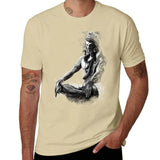 Majestic lord Shiva in Eternal meditation - Black and white T-Shirt custom shirt tops anime summer tops luxury clothes men