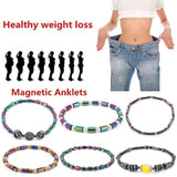 Weight Loss Slimming Anklet Bracelet Magnetic Therapy Colorful Gallstone Hematite Chain Stimulating Acupoints Slim Fat Bracelet