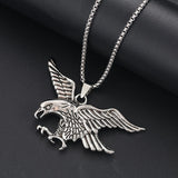 1pc Zinc Alloy Eagle Necklace Punk Style Metal Animal Necklace Fashion Men Women Jewelry Amulet Statement Jewelry Party Gift