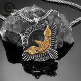 Sparkling Zircon Fly Eagle Pendant Necklace for Men Hip Hop Rock Party Jewelry
