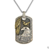 Sparkling Zircon Fly Eagle Pendant Necklace for Men Hip Hop Rock Party Jewelry