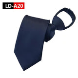 Ties For Men Black Tie Zipper Pre-tied Bow Tie Women's Green Navy Blue Red Neckties Classic 8cm Neck For Men Shirt Cravat Zipper