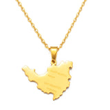 Anniyo Sint Maarten and Saint-Martin Island Pendant Necklaces for Women Men Saint Martin SXM Jewelry Stainless Steel #310001