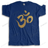 Men Cotton casual T Shirt Om Ohm Aum  Yogaer Buddhism Meditation Mandala Hinduism Hindu Sanskrit Zen bigger size Loose tops