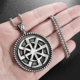 Retro Fashion Seven Angels Magic Circle Solomon's Seal Necklace Pendant Men's Lucky Amulet Jewelry