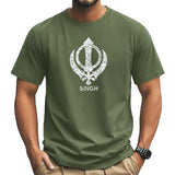 Khanda Singh - Gift For Punjabi Men Boys Kids Singh Sikh Symbole T-Shirt tops plain black t shirts men